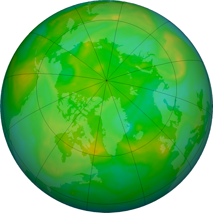 Arctic ozone map for 28 June 2016